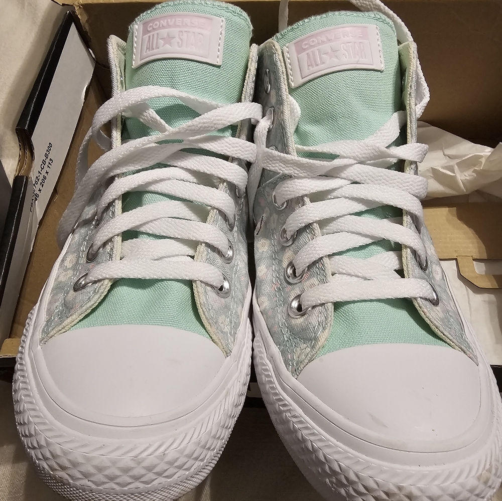 Converse Mint Green High-Top Sneakers